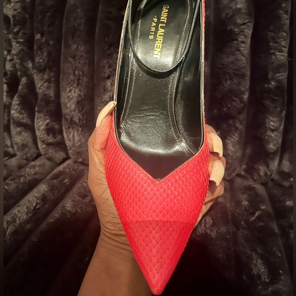 Saint Laurent Snakeskin Heels - Picture 2 of 7